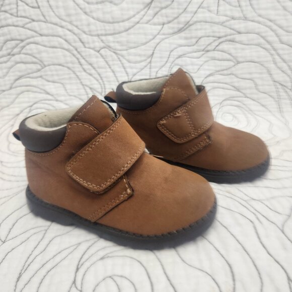 [T6] H&M Boys Beige/Brown Ankle Boots - Picture 4 of 11